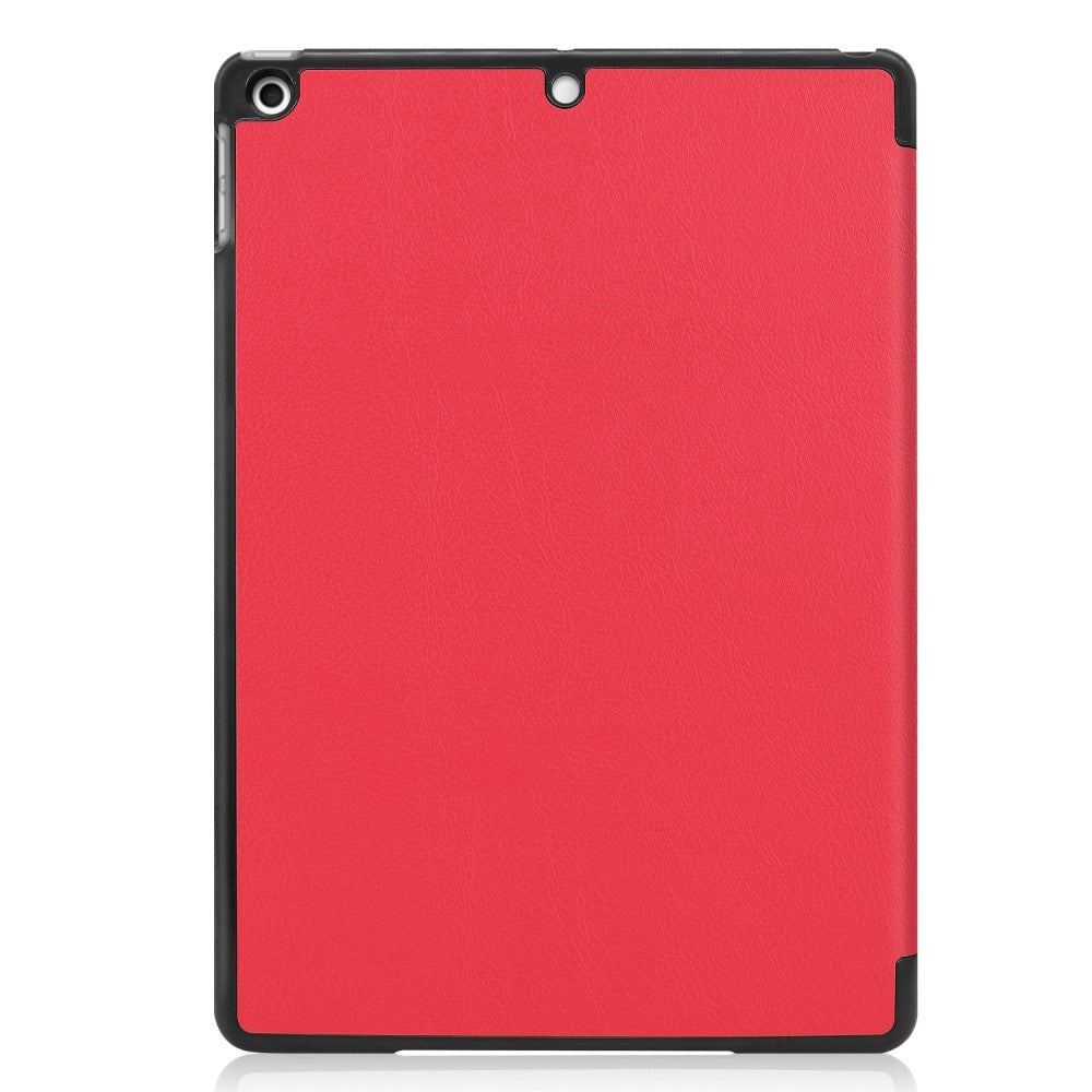 Apple iPad 10.2" (2021 / 2020 / 2019) Læder Flip Cover m. Stand - Rød