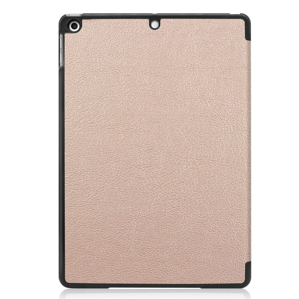 Apple iPad 10.2" (2021 / 2020 / 2019) Læder Flip Cover m. Stand - Guld