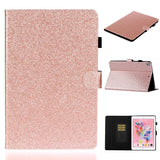 iPad 10.2" (2021 / 2020 / 2019) Glitter Cover m. Flipstander & Kortholder - Glitter Rose Gold