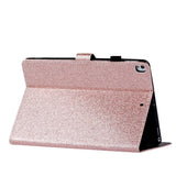 iPad 10.2" (2021 / 2020 / 2019) Glitter Cover m. Flipstander & Kortholder - Glitter Rose Gold