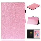 iPad 10.2" (2021 / 2020 / 2019) Glitter Cover m. Flipstander & Kortholder - Glitter Pink