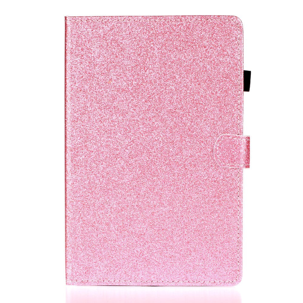 iPad 10.2" (2021 / 2020 / 2019) Glitter Cover m. Flipstander & Kortholder - Glitter Pink