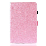 iPad 10.2" (2021 / 2020 / 2019) Glitter Cover m. Flipstander & Kortholder - Glitter Pink