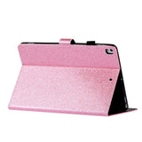 iPad 10.2" (2021 / 2020 / 2019) Glitter Cover m. Flipstander & Kortholder - Glitter Pink