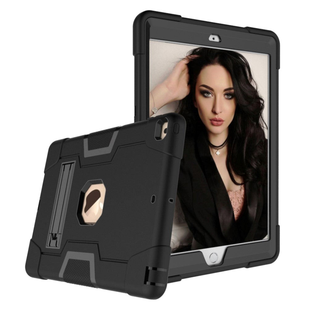 iPad 10.2" (2021 / 2020 / 2019) Håndværker Cover m. Kickstand - Sort