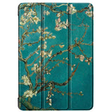 iPad 10.2" (2021 / 2020 / 2019) Læder Cover m. Tri-Fold - Hvide Blomster