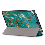 iPad 10.2" (2021 / 2020 / 2019) Læder Cover m. Tri-Fold - Hvide Blomster