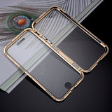 iPhone SE (2022/2020)/8/7 360⁰ Magnetisk Cover m. Glas Forside & Bagside - Guld