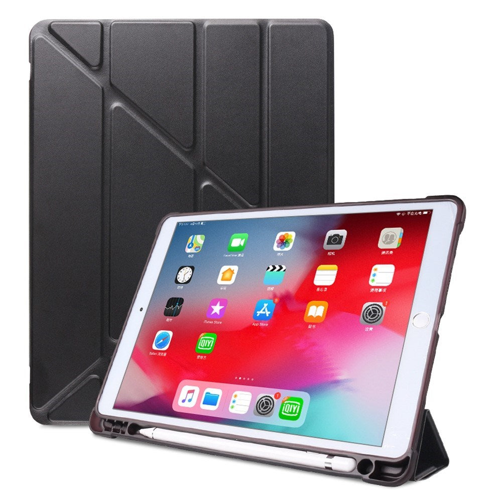 iPad 10.2" (2021 / 2020 / 2019) / iPad Pro 10.5 / iPad Air (2019) Cover - Fleksibelt Origami Cover - Sort