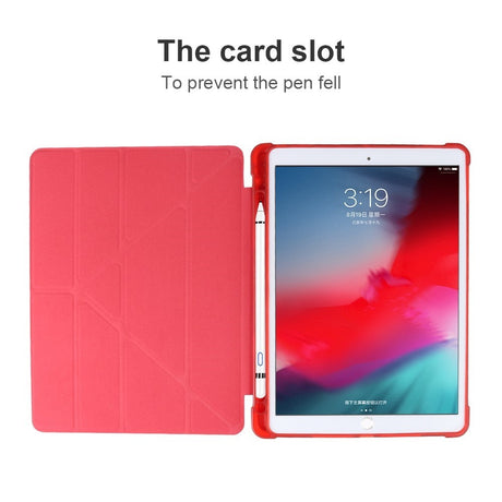 iPad 10.2" (2021 / 2020 / 2019) / iPad Pro 10.5 / iPad Air (2019) Cover - Fleksibelt Origami Cover - Rød