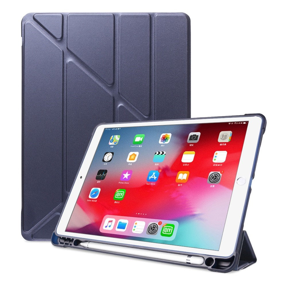 iPad 10.2" (2021 / 2020 / 2019) / iPad Pro 10.5 / iPad Air (2019) Cover - Fleksibelt Origami Cover - Mørkeblå