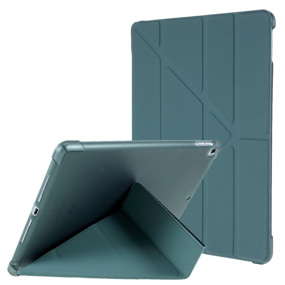 iPad 10.2" (2021 / 2020 / 2019) / iPad Pro 10.5 / iPad Air (2019) Cover - Fleksibelt Origami Cover - Mørkegrøn