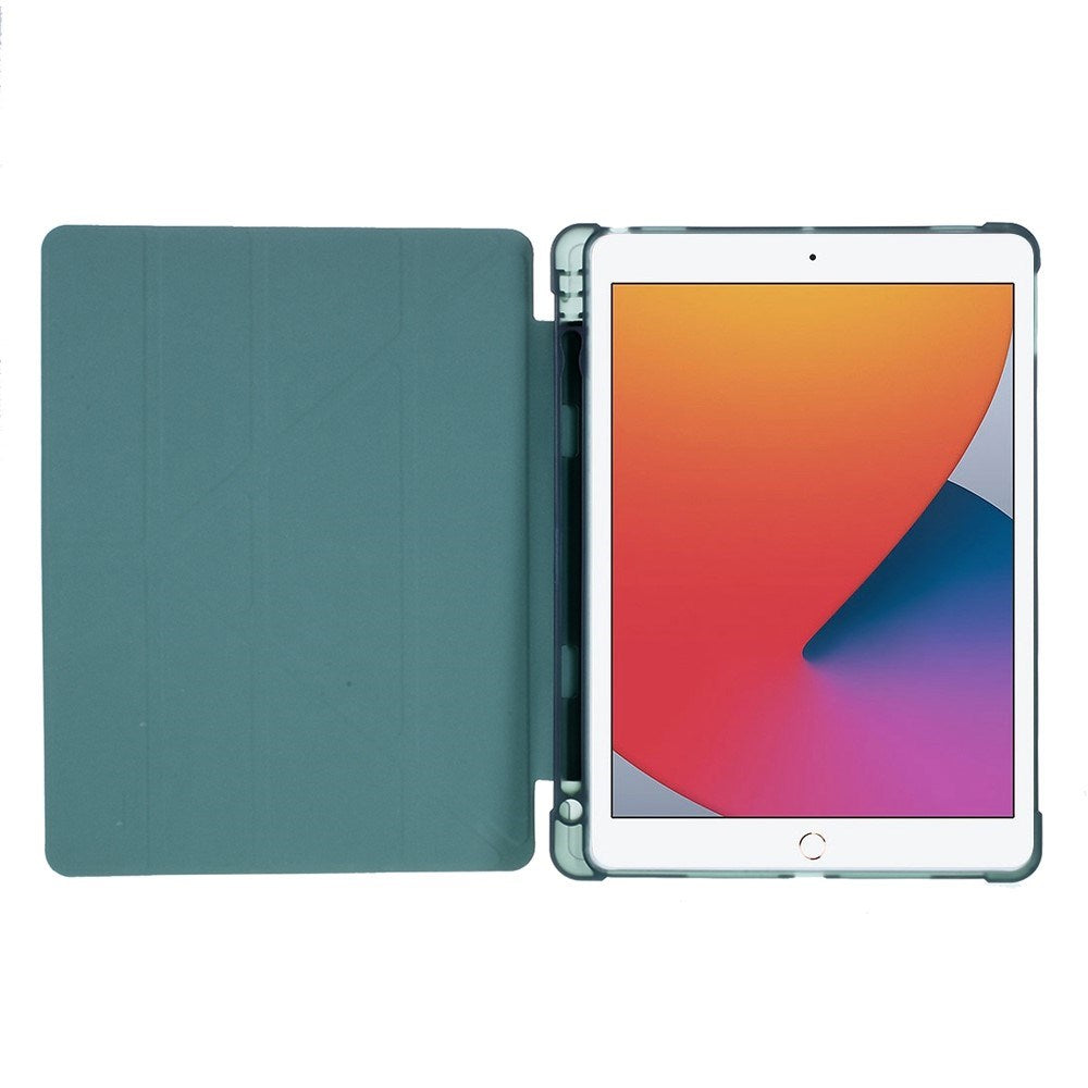 iPad 10.2" (2021 / 2020 / 2019) / iPad Pro 10.5 / iPad Air (2019) Cover - Fleksibelt Origami Cover - Mørkegrøn