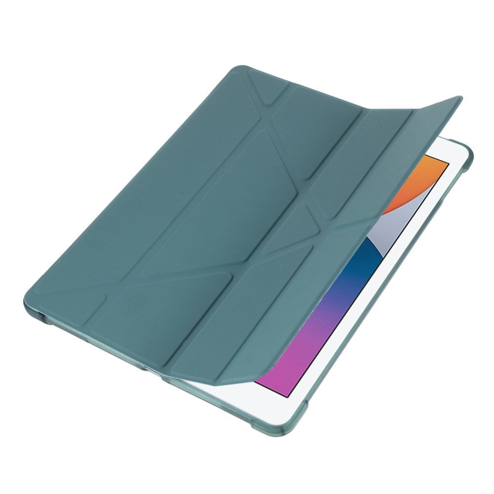 iPad 10.2" (2021 / 2020 / 2019) / iPad Pro 10.5 / iPad Air (2019) Cover - Fleksibelt Origami Cover - Mørkegrøn