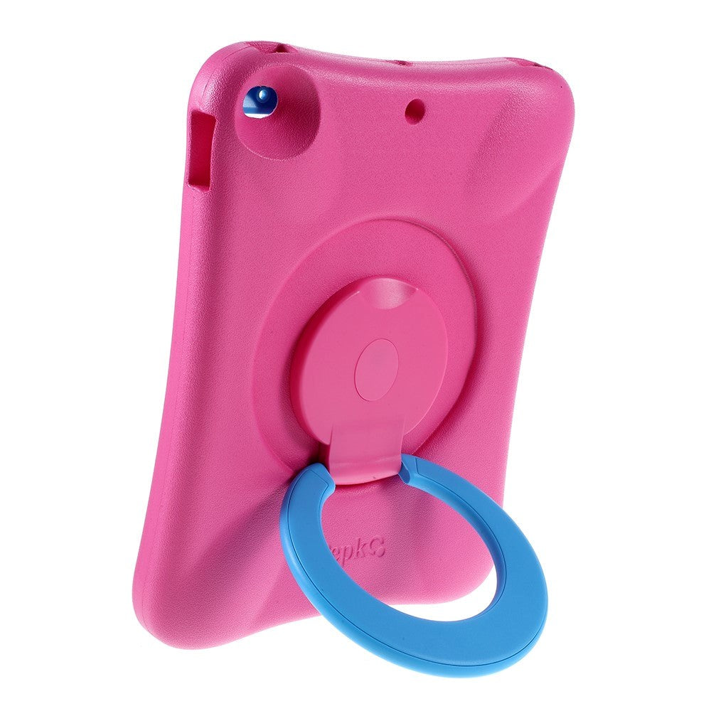 iPad 10.2'' (2021 / 2020 / 2019) Pepkoo Shockproof Cover m. 360 Graders Standerfunktion - Pink / Blå