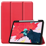iPad Pro 11" (2022/2021/2020/2018) / iPad Air (2022/2020) Tri-fold Læder Cover m. Stander & Wake-Up - Rød