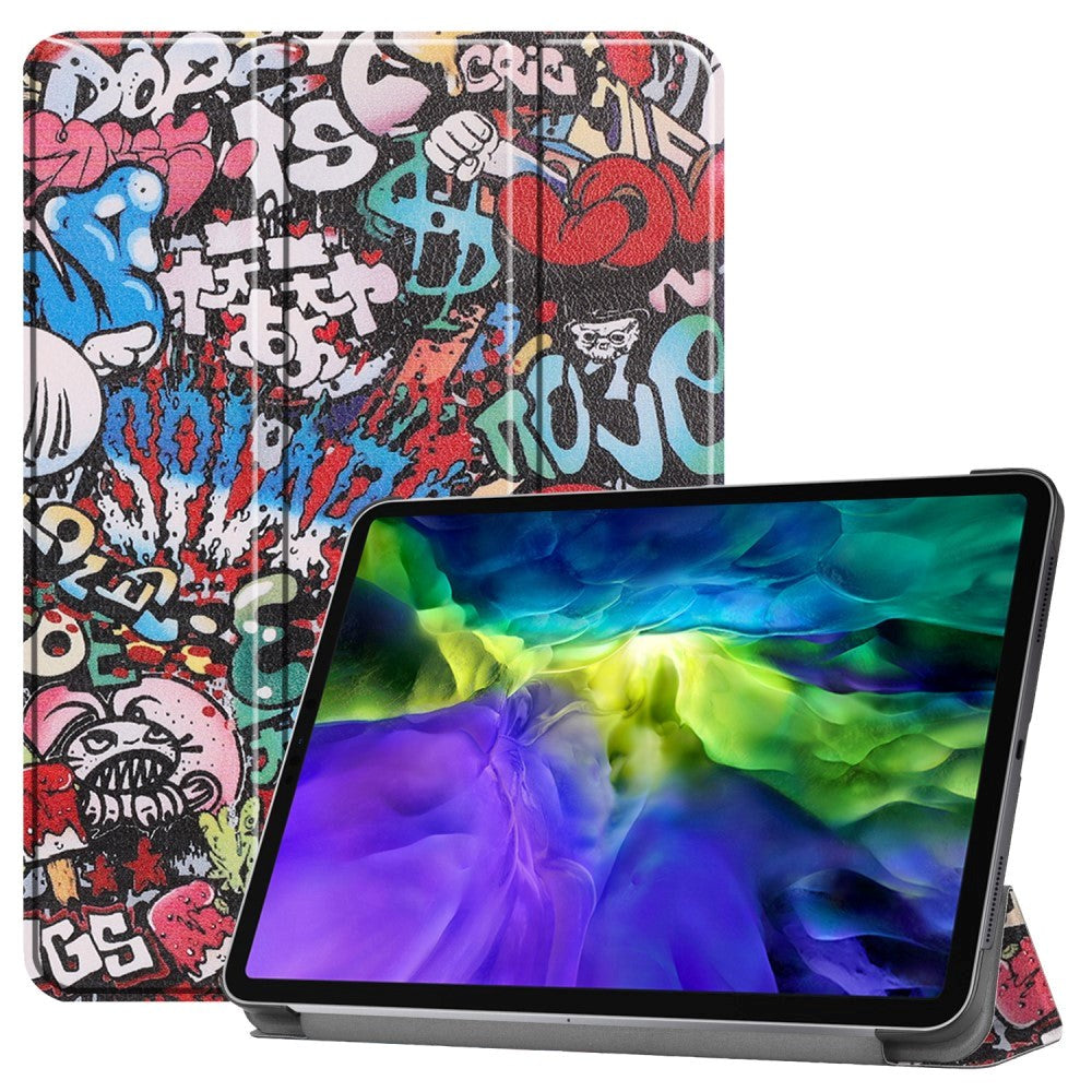 iPad Pro 11" (2022/2021/2020/2018) Tri-fold Læder Cover - Graffiti