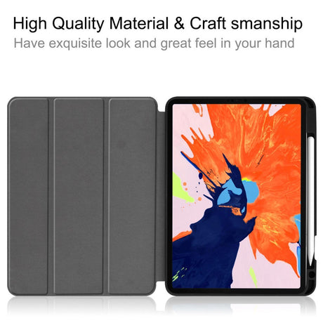 iPad Pro 12.9" (2020 / 2018) Tri-Fold Læder Cover m. Apple Pencil Holder Blå