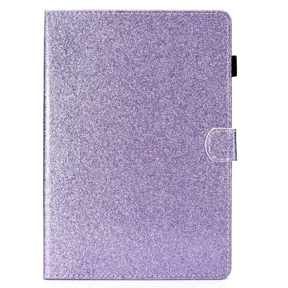 iPad Air (2022/2020) / Pro (2022 / 2021 / 2020 / 2018) Glitter Cover m. Stander & Kortholder - Glitter Lilla