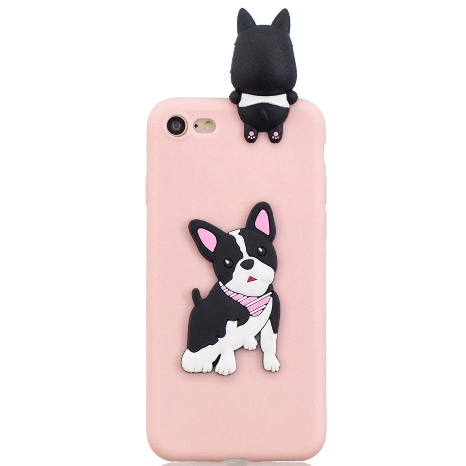 iPhone SE (2022 / 2020) / 8 / 7 Fleksibel Plastik Bagside Cover m. Figur - Hund