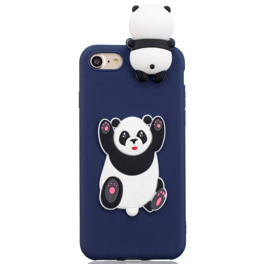 iPhone SE (2022 / 2020) / 8 / 7 Fleksibel Plastik Bagside Cover m. Figur - Kæmpe Panda