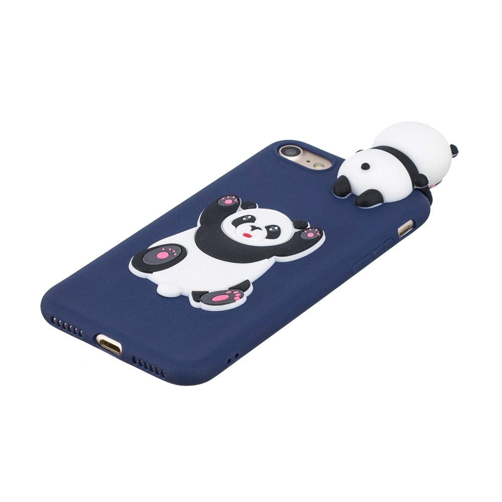 iPhone SE (2022 / 2020) / 8 / 7 Fleksibel Plastik Bagside Cover m. Figur - Kæmpe Panda