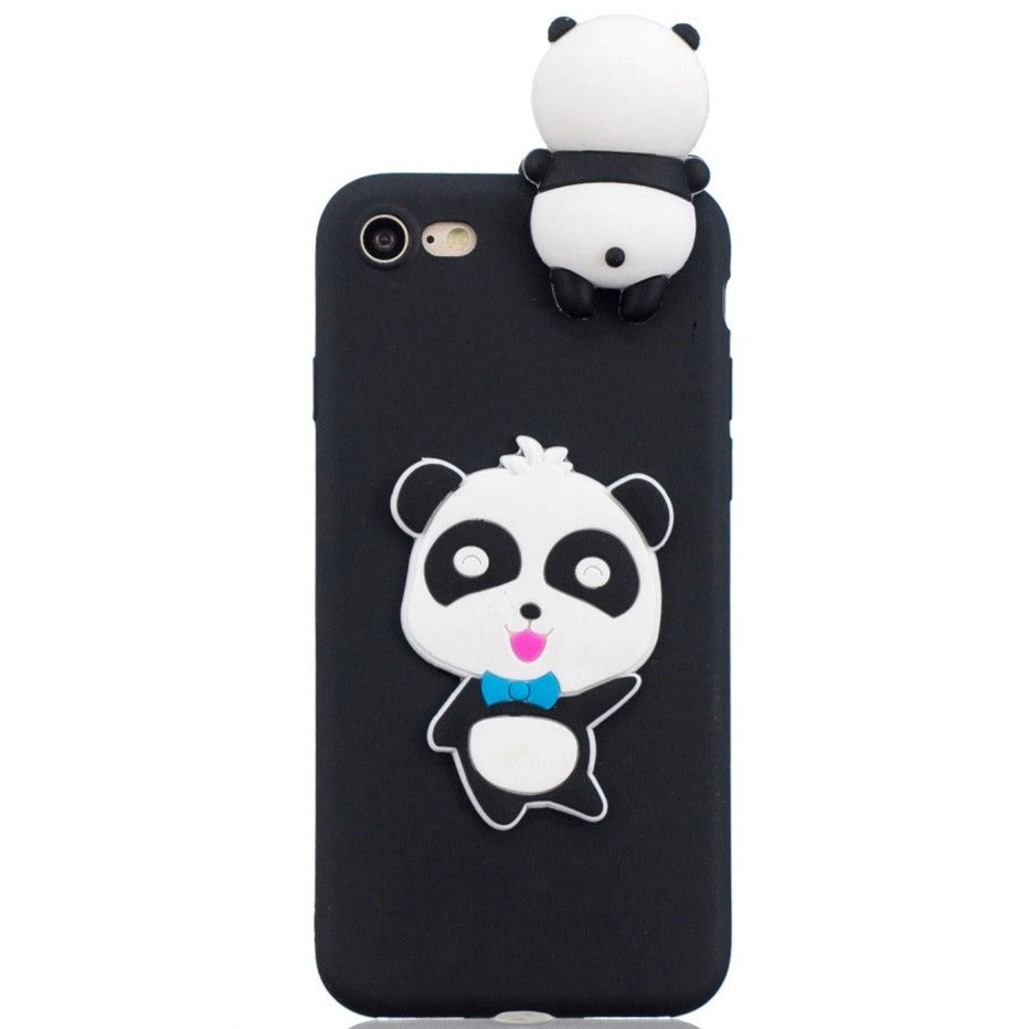 iPhone SE (2022 / 2020) / 8 / 7 Fleksibel Plastik Bagside Cover m. Figur - Panda