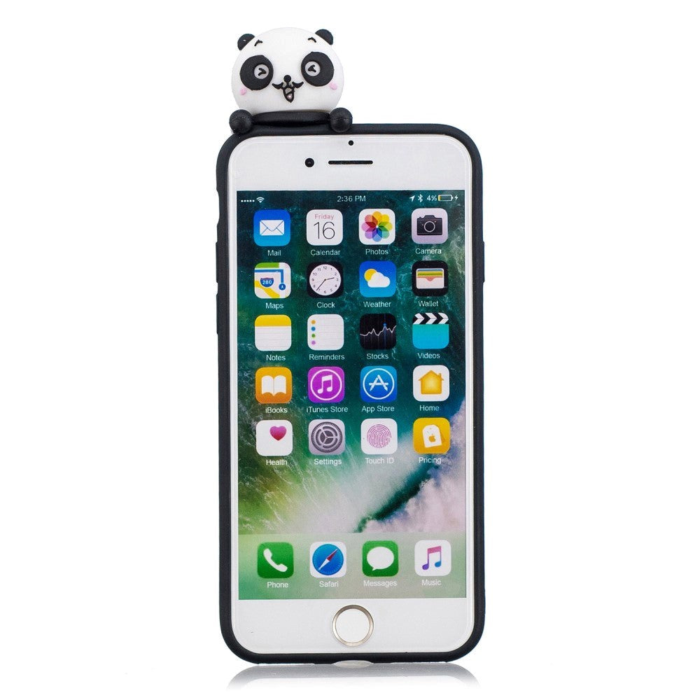 iPhone SE (2022 / 2020) / 8 / 7 Fleksibel Plastik Bagside Cover m. Figur - Panda