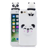 iPhone SE 2022 / 2020 / 8 / 7 Fleksibelt Plast Cover - 3D Panda