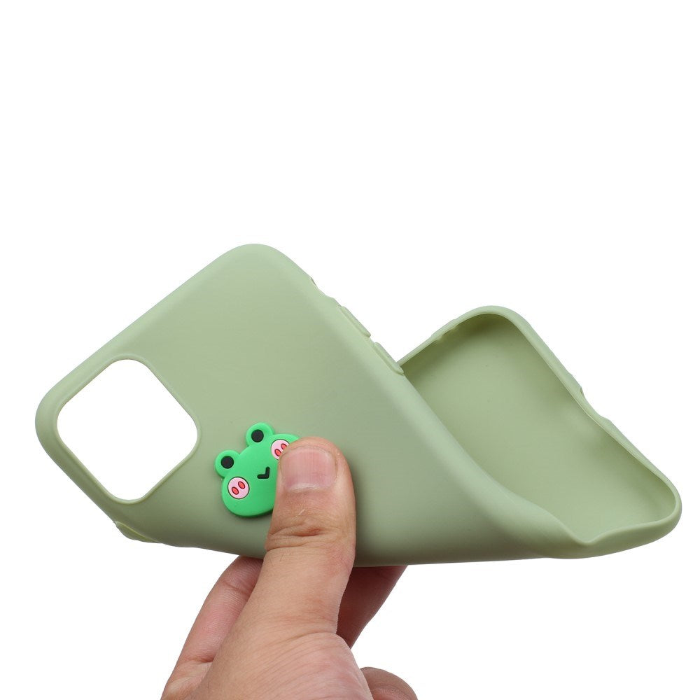 EIDERWOOD iPhone 11 Silikone Cover - Dekorativ Figur - Grøn / Frø