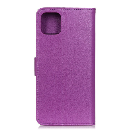 iPhone 12 / 12 Pro Læder Flip Cover m. Pung - Lilla