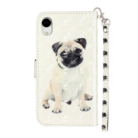 EIDERWOOD iPhone XR Læder Flip Cover m. Pung og Strop - Hund