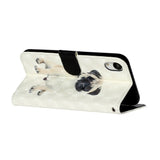 EIDERWOOD iPhone XR Læder Flip Cover m. Pung og Strop - Hund