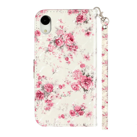 EIDERWOOD iPhone XR Læder Flip Cover m. Pung og Strop - Blomster