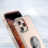 iPhone 12 Pro  / 12 Cover m. Magnetisk Kickstand m. Ring - Gennemsigtig