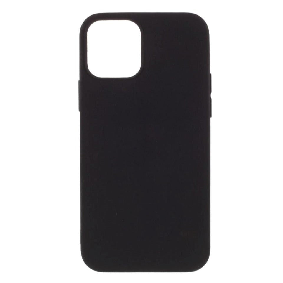 iPhone 12 / 12 Pro Mat Fleksibelt Bagside Cover - Sort