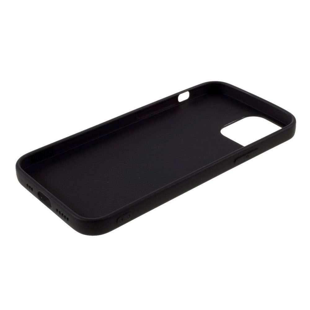 iPhone 12 / 12 Pro Mat Fleksibelt Bagside Cover - Sort