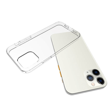 iPhone 12 / 12 Pro Diskret Fleksibelt Plastik Bagside Cover - Gennemsigtig