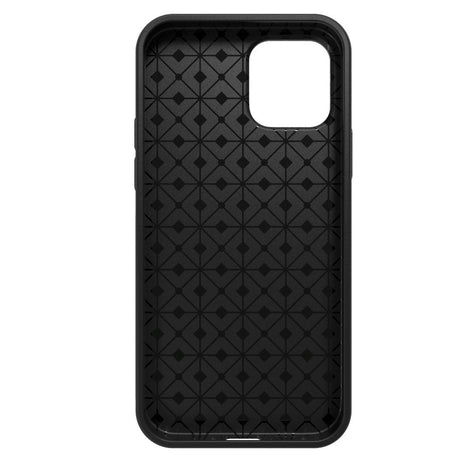 iPhone 12 / 12 Pro Mat Fleksibelt Plastik Bagside Cover - Sort