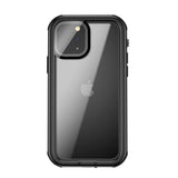 iPhone 12 Mini Vandtæt Håndværker Cover m. Skærmbeskyttelse - Gennemsigtig / Sort