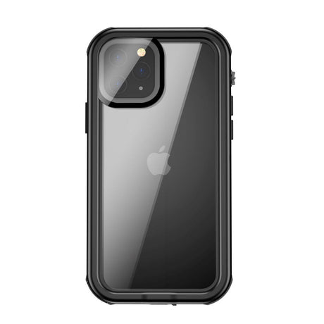 iPhone 12 Pro Max Vandtæt Håndværker Cover m. Skærmbeskyttelse - Gennemsigtig / Sort