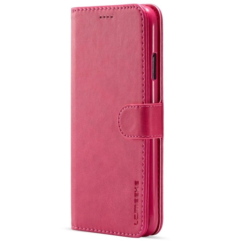 iPhone XR LC.IMEEKE Flip Cover m. Pung - Pink - Læder