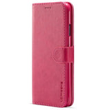 iPhone XR LC.IMEEKE Flip Cover m. Pung - Pink - Læder