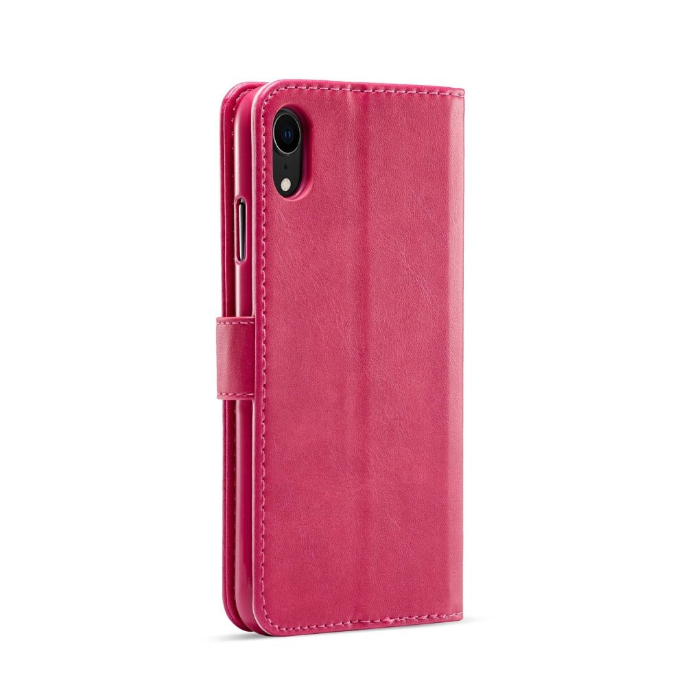 iPhone XR LC.IMEEKE Flip Cover m. Pung - Pink - Læder