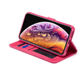 iPhone XR LC.IMEEKE Flip Cover m. Pung - Pink - Læder