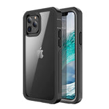 iPhone 12 / 12 Pro Heavy Duty Case - Håndværker Case - Gennemsigtig / Sort