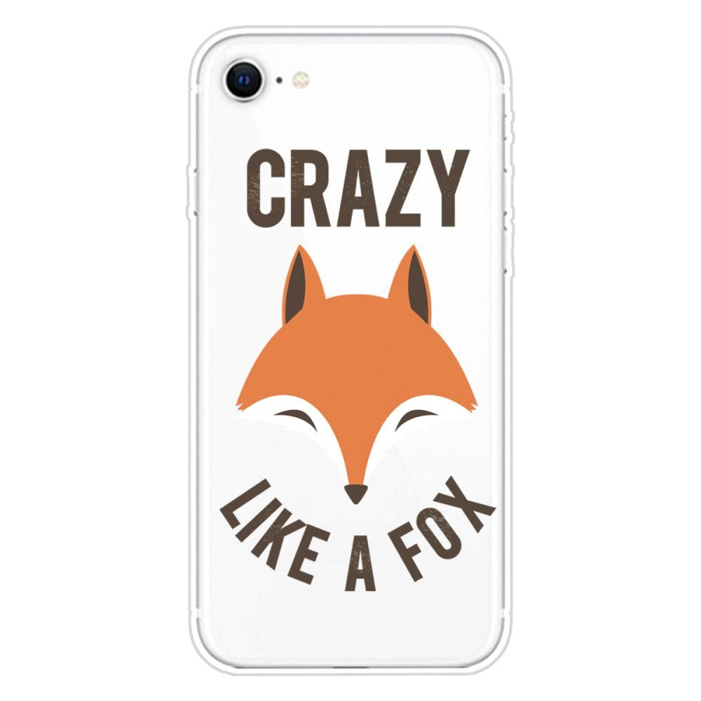 iPhone SE (2022 / 2020) / 8 / 7 Fleksibel Gennemsigtigt Plastik Bagside Cover m. Motiv - Like a Fox