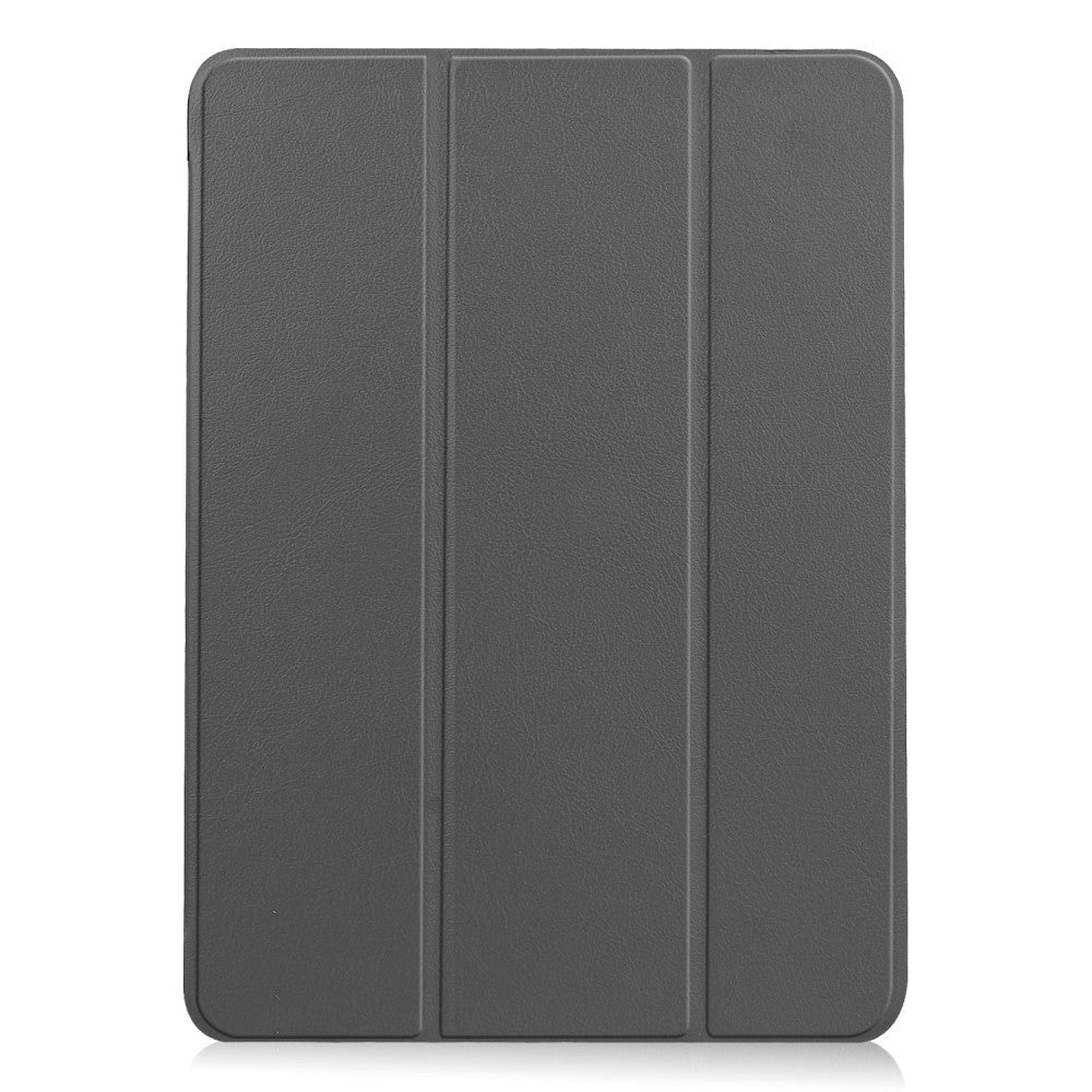 EIDERWOOD iPad Air 10.9-11" (2024-2020) Læder Flip Cover m. Stylus Pen Holder & Tri-Fold - Grå