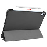 EIDERWOOD iPad Air 10.9-11" (2024-2020) Læder Flip Cover m. Stylus Pen Holder & Tri-Fold - Grå