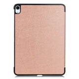 EIDERWOOD iPad Air 10.9-11" (2024-2020) Læder Flip Cover m. Stylus Pen Holder & Tri-Fold - Rose Gold